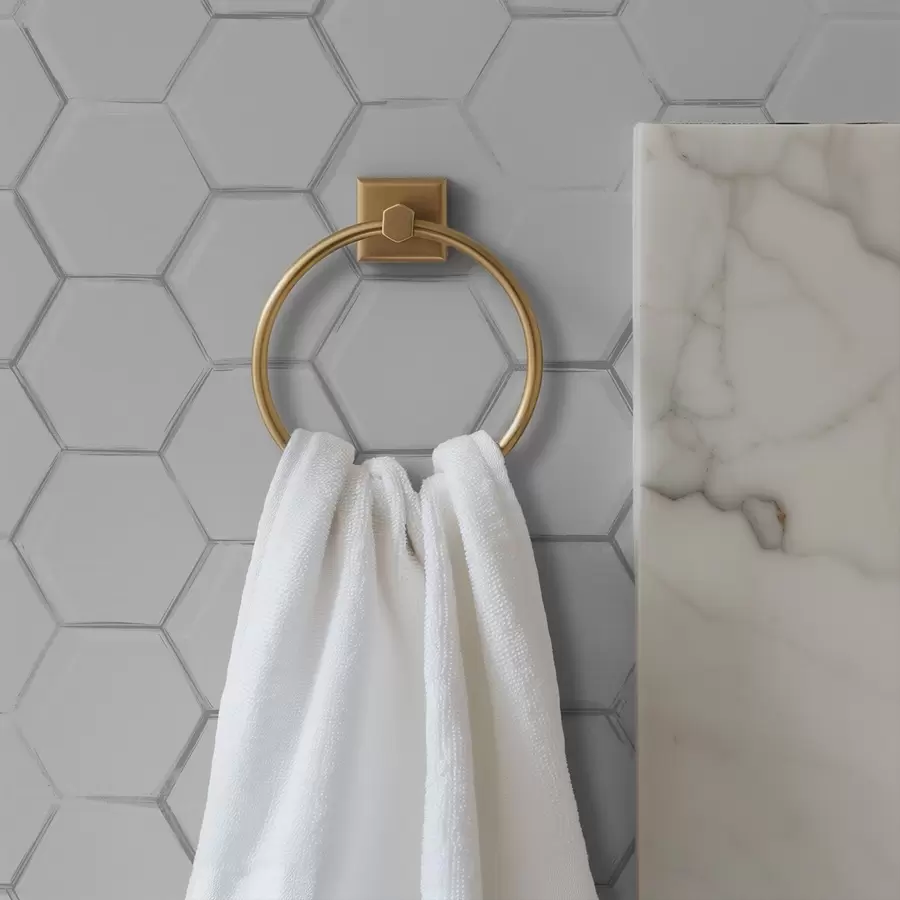 Valokuvatapetti Valkoiset kolmiulotteiset kuusikulmiot sileällä taustalla a01059