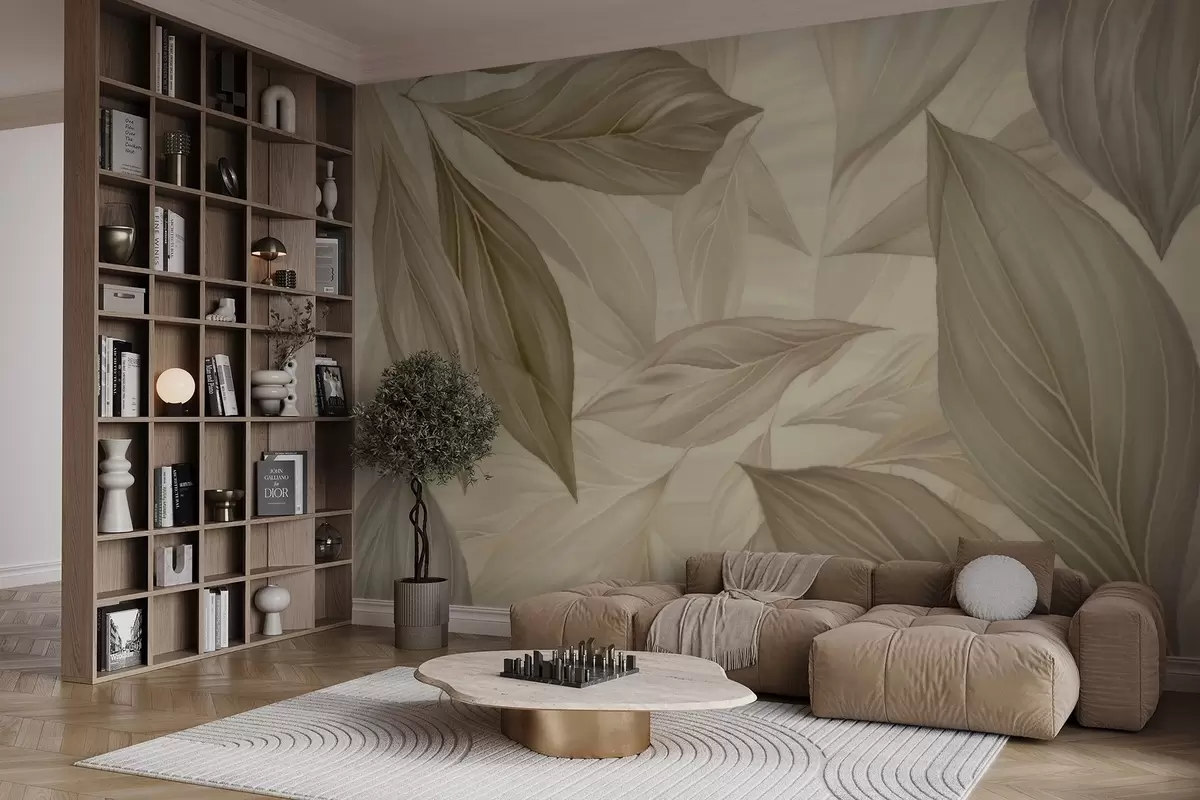 Valokuvatapetti Abstraktit herkät lehdet w04969