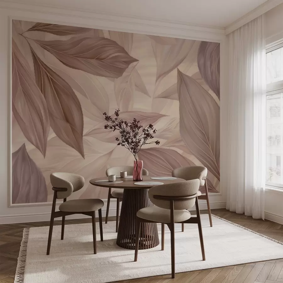 Valokuvatapetti Abstraktit herkät lehdet w04969v1