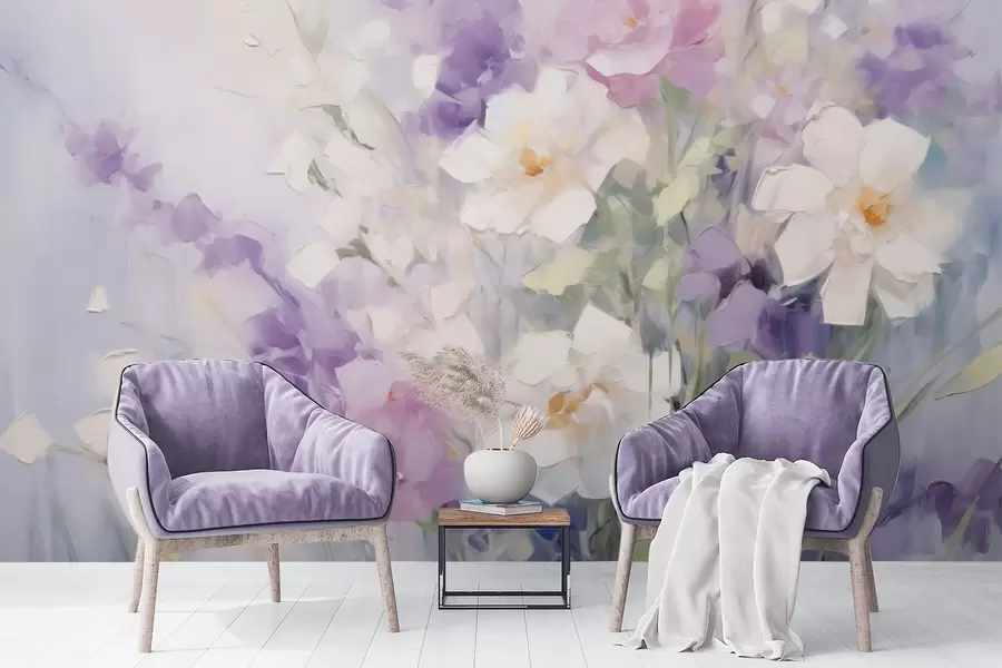 Valokuvatapetti Abstrakti kukkakimppu w09597