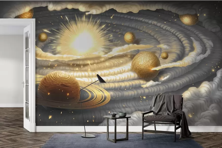 Valokuvatapetti Taivaankappaleiden kosminen tanssi w01967