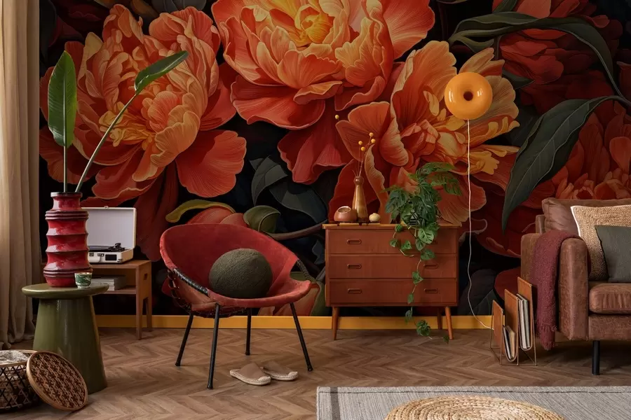 Valokuvatapetti Lämmin kukkainen ilta w05044