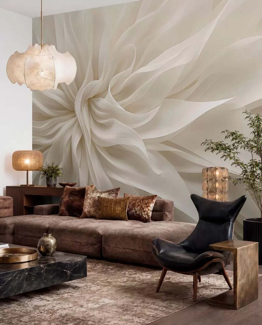 Valokuvatapetti Silkkinen kukkapyörre w05050
