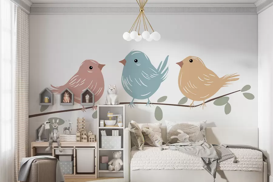 Valokuvatapetti Linnut oksalla w05099