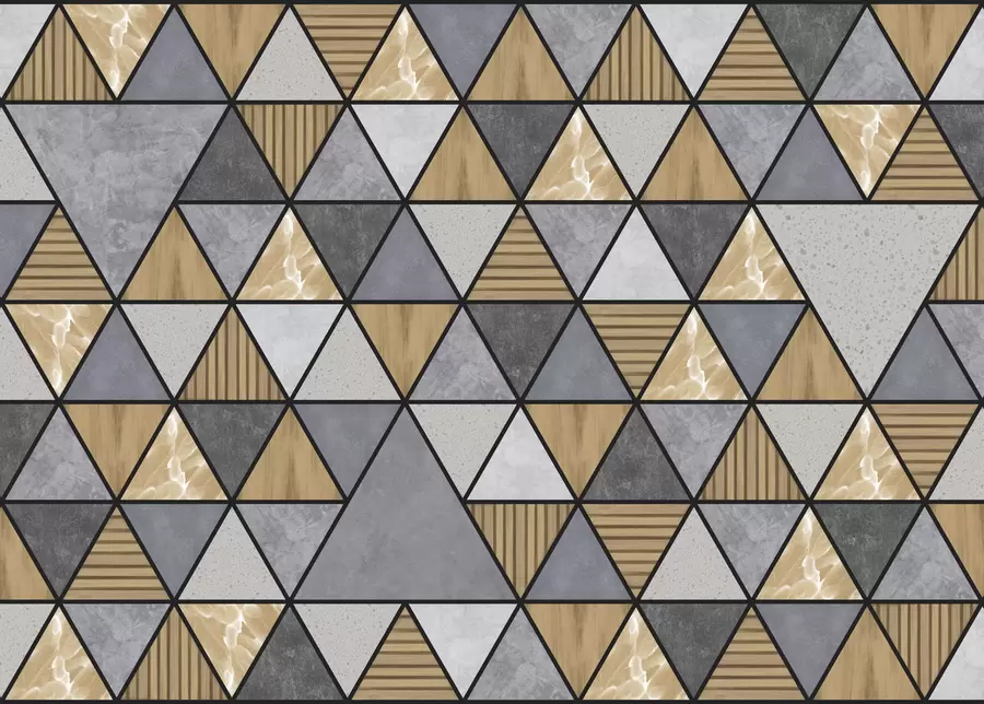 Valokuvatapetti Kolmiomainen koriste neutraaleilla ja lämpimillä väreillä w05096v1