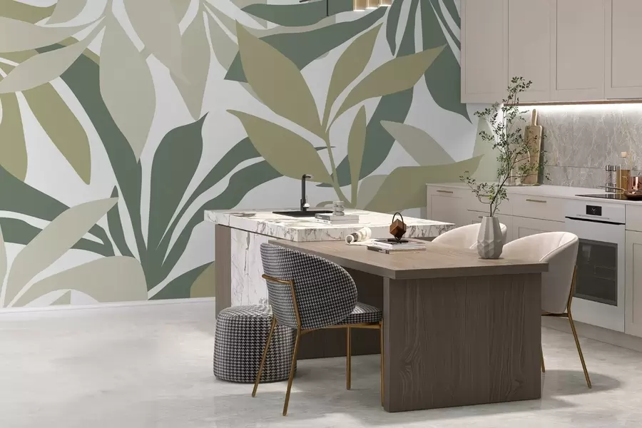 Valokuvatapetti Abstrakti lehdet w05136v1