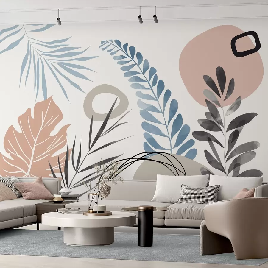 Valokuvatapetti Abstraktio kasvillisuuden kanssa w05137v1