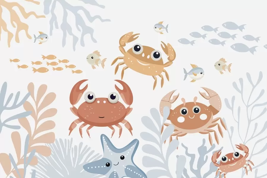 Valokuvatapetti Söpöjä rapuja w05189