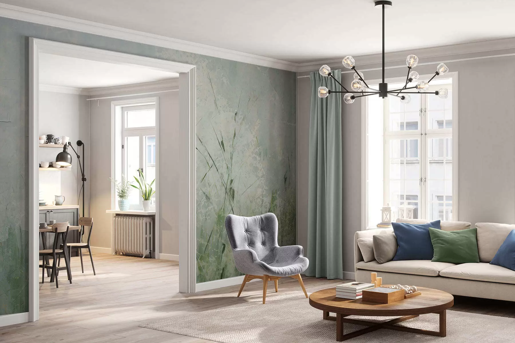 Valokuvatapetti Ruohojen keveys w05176