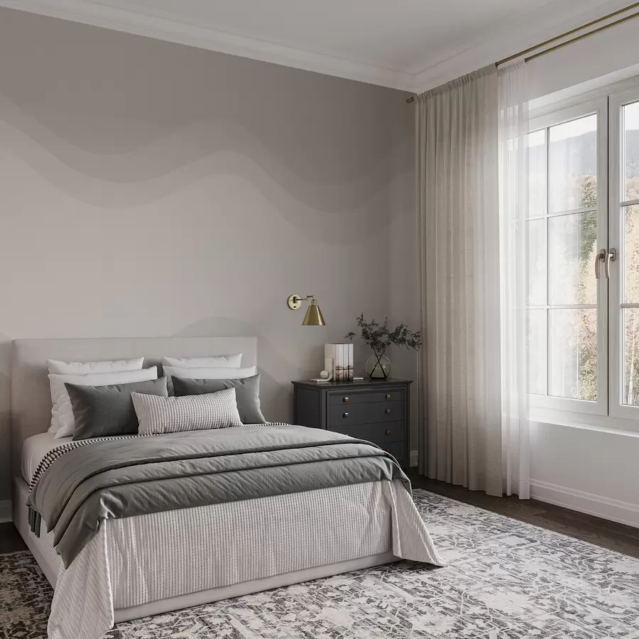 Valokuvatapetti Abstraktit aallot neutraalissa beige-värimaailmassa w05132v3