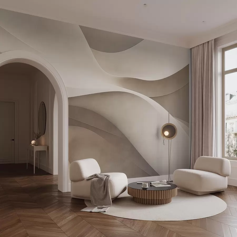 Valokuvatapetti Abstrakti seinä, aallot w09694