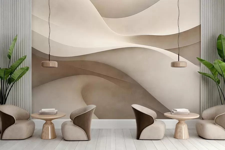 Valokuvatapetti Abstrakti seinä, aallot w09694