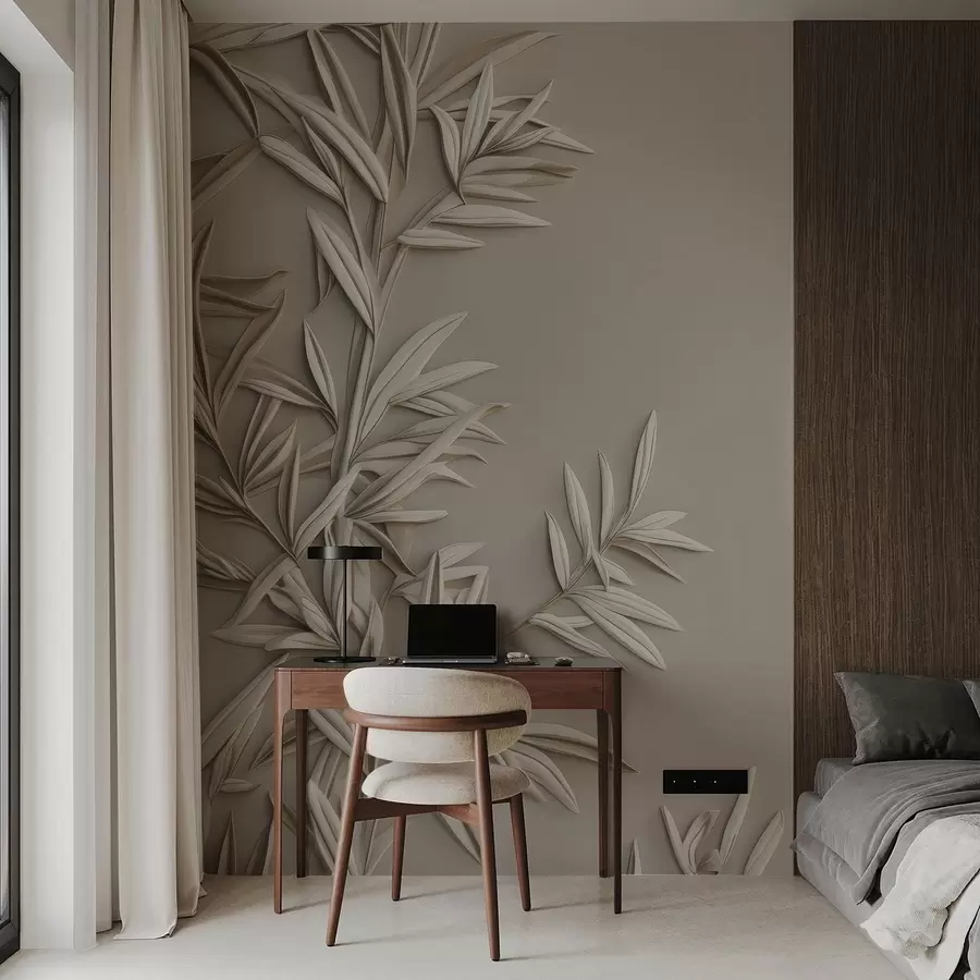 Valokuvatapetti Basreliefilehtien jäljitelmä w05244