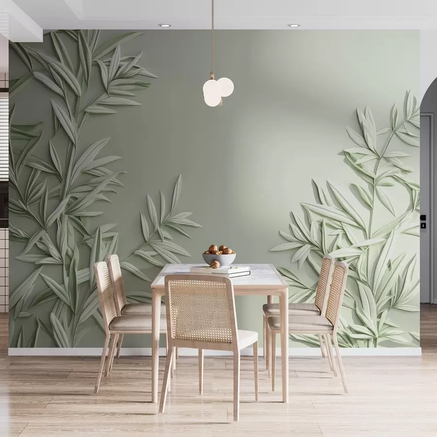 Valokuvatapetti Basreliefilehtien jäljitelmä w05244v1