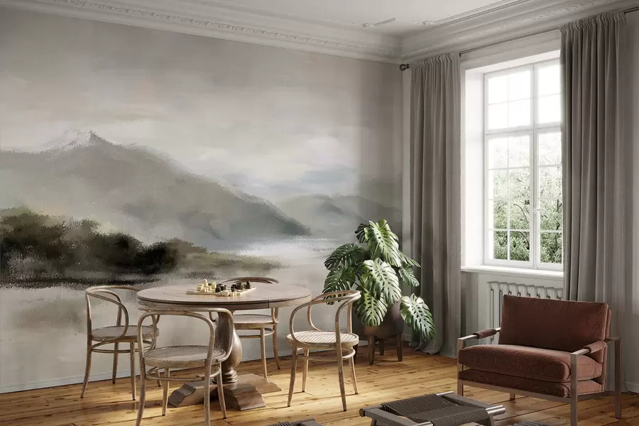 Valokuvatapetti Maalatut vuoret w05248