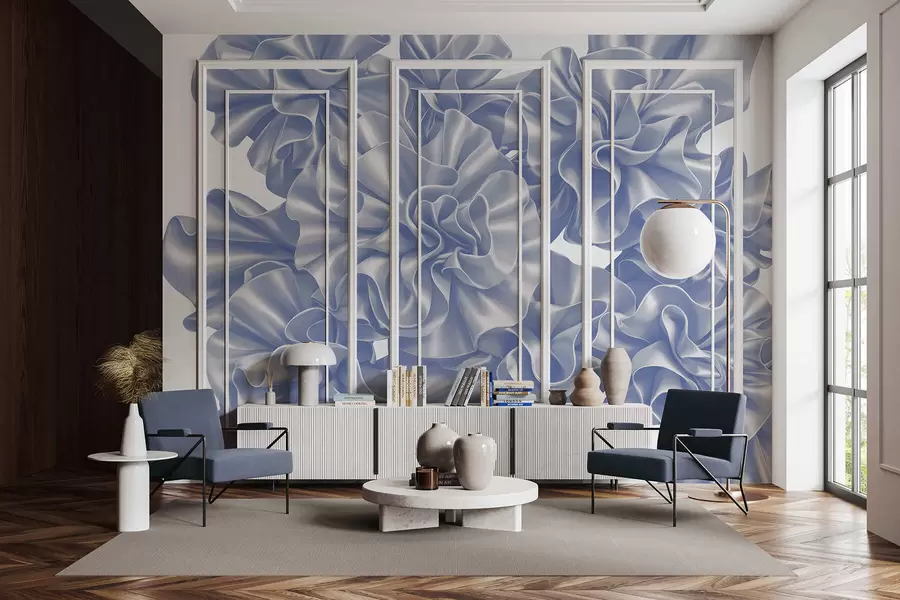 Valokuvatapetti Kukkien jäljitelmä nauhoista w05252v1