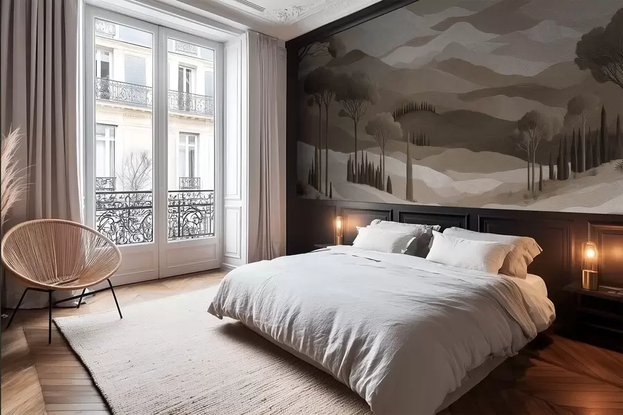 Valokuvatapetti Maisema öljyväreillä maalattuna w05258v1