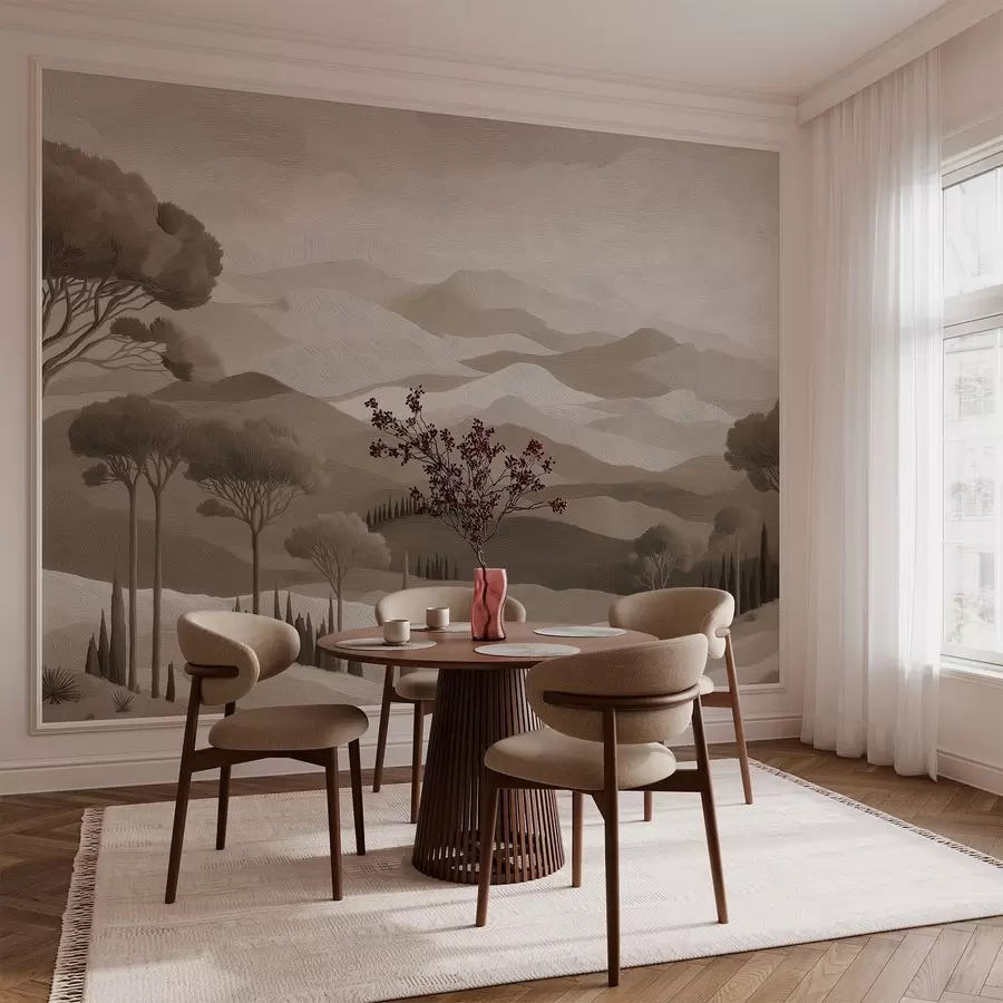 Valokuvatapetti Maisema öljyväreillä maalattuna w05258v1