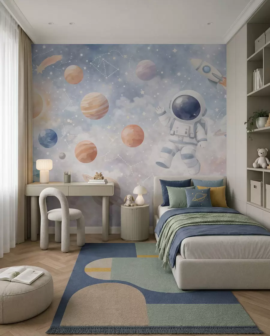 Valokuvatapetti Pienen astronautin matka w05233