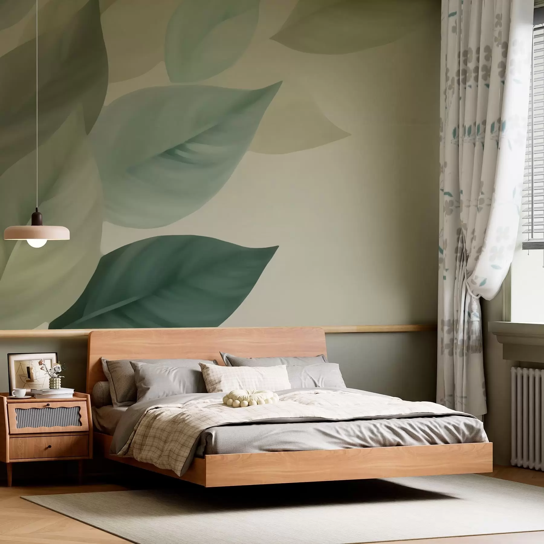 Valokuvatapetti Suuret lehdet w05107