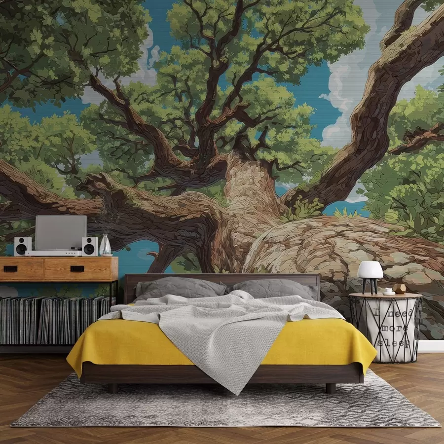 Valokuvatapetti Majesteettinen mosaiikkipuu w05368