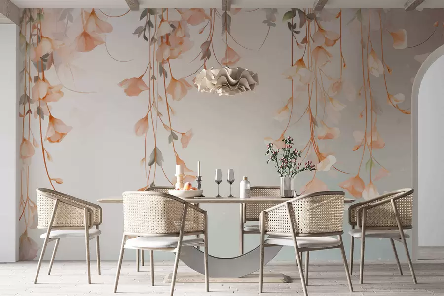 Valokuvatapetti Ripustettavat kukkakimput w05344