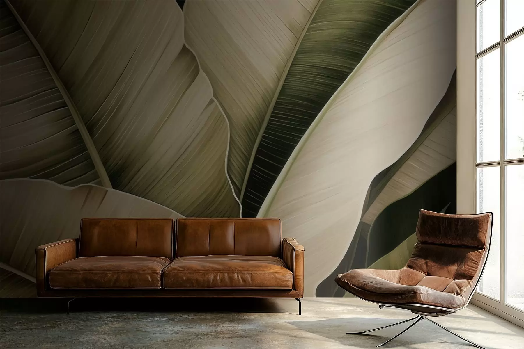 Valokuvatapetti Banaaninlehdet, pitkät lehdet w05403