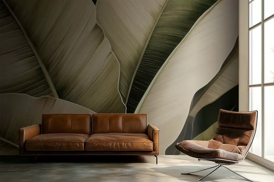 Valokuvatapetti Banaaninlehdet, pitkät lehdet w05403