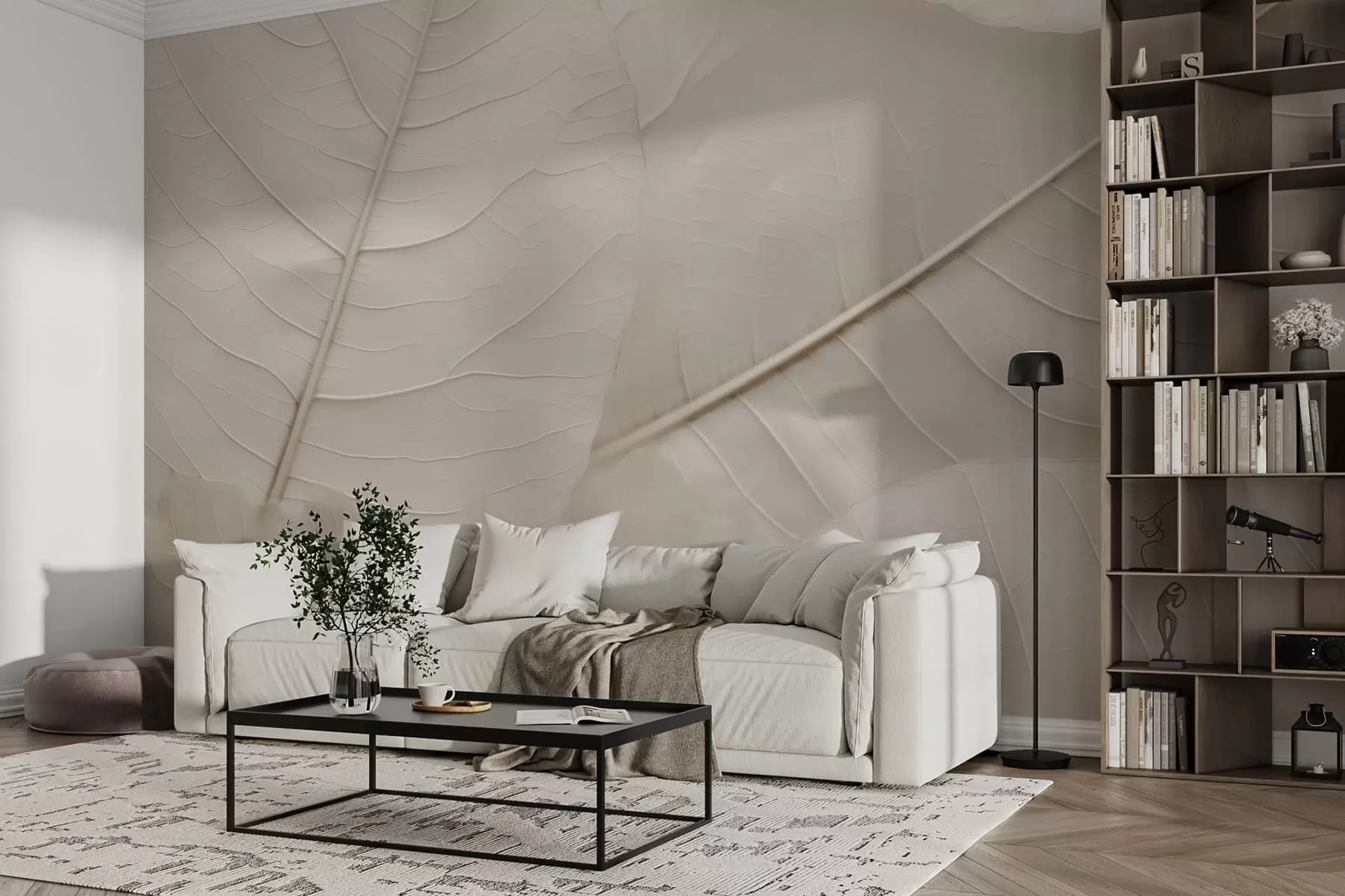 Valokuvatapetti Elegantti lehti w05328