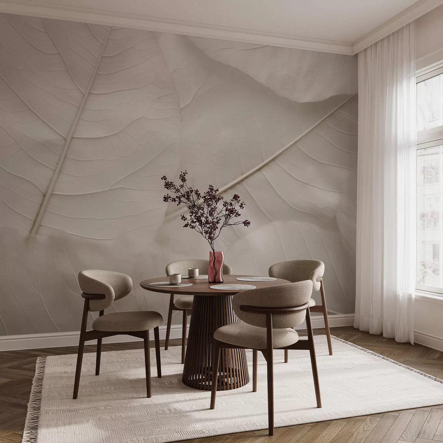 Valokuvatapetti Elegantti lehti w05328