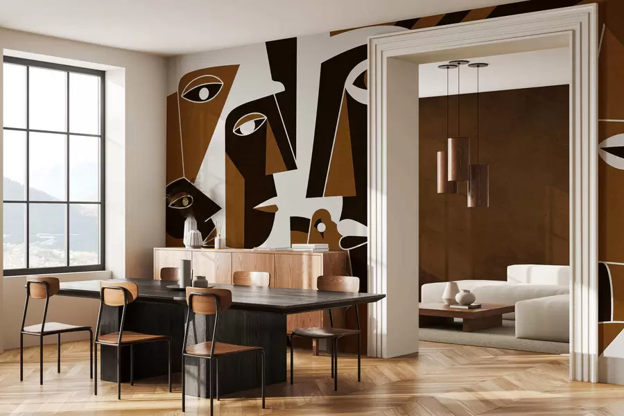 Valokuvatapetti Afrikkalaistyyliset kasvot w05446