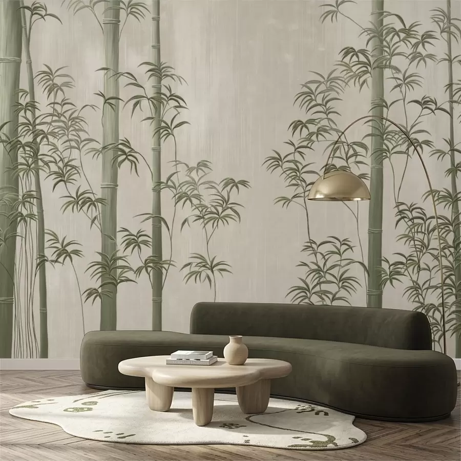 Valokuvatapetti Vaaleanvihreä bambu  w05120v1