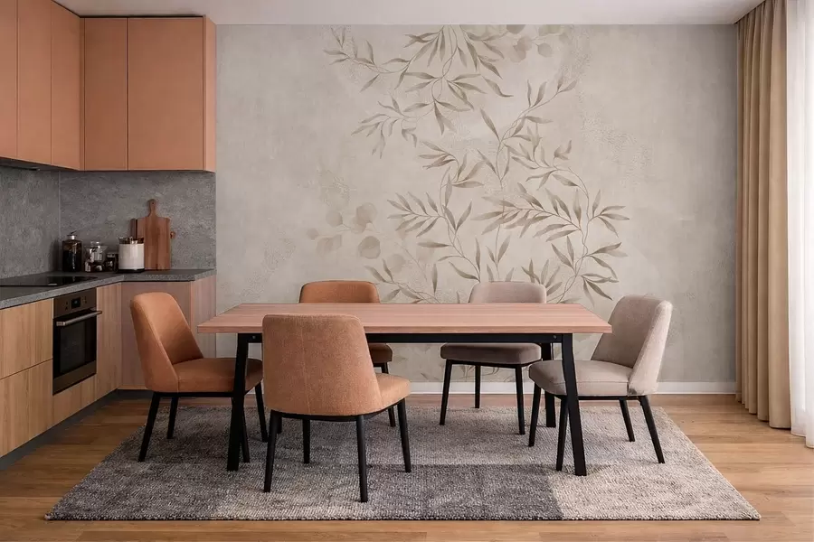 Valokuvatapetti Kasvikuosi beige- ja ruskeansävyissä w05424v2