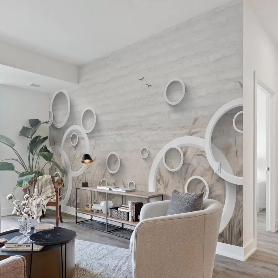 Valokuvatapetti Abstraktit ympyrät w09781