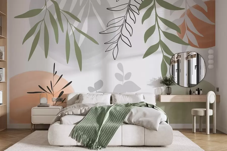 Valokuvatapetti Abstrakti kasvillisuus w05506