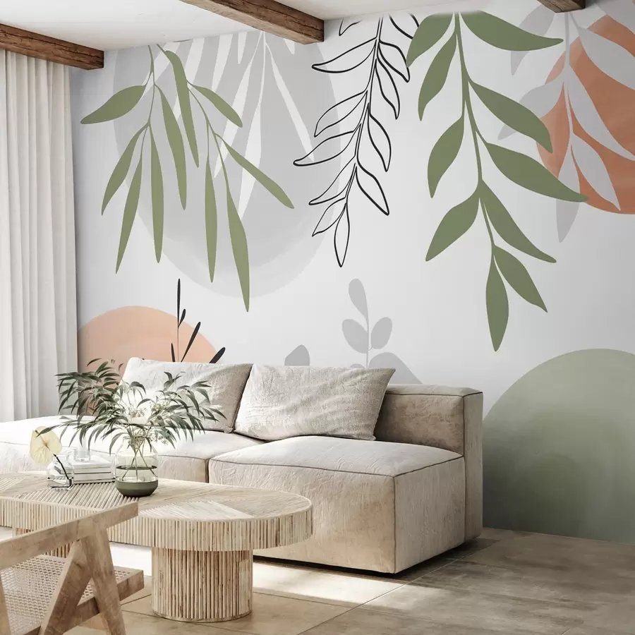 Valokuvatapetti Abstrakti kasvillisuus w05506