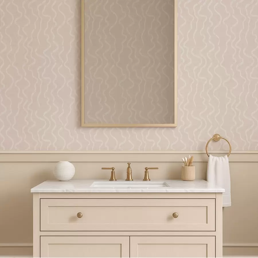 Valokuvatapetti Aaltoileva valokuvio beigeä taustaa vasten a01167