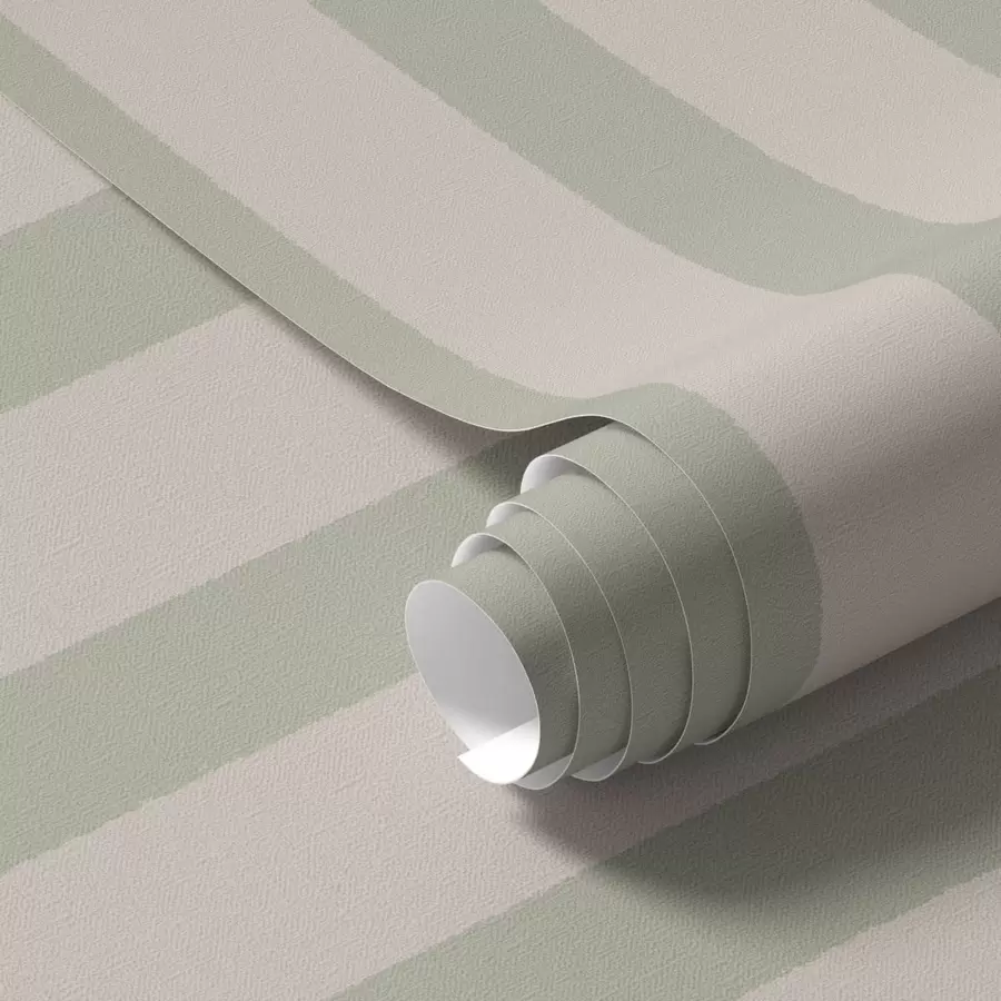 Valokuvatapetti Vihreät ja beige pystysuorat raidat a01180