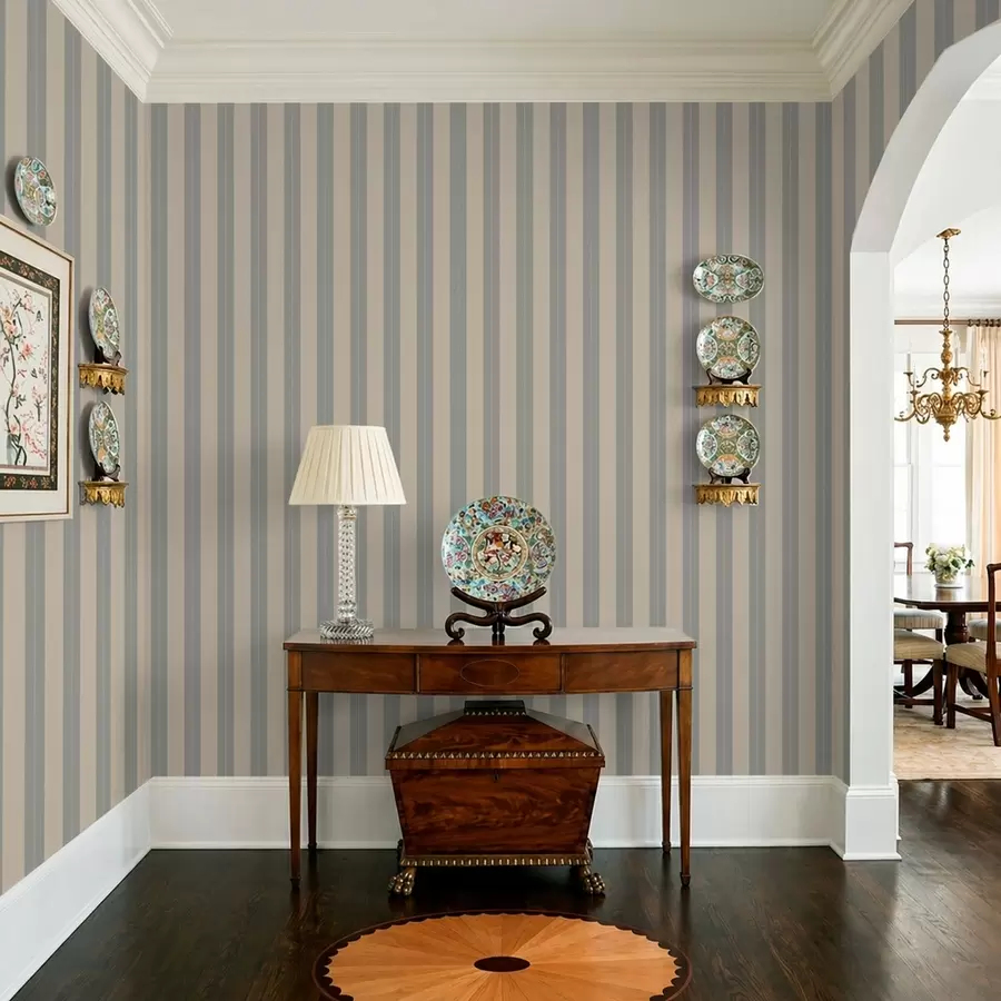 Valokuvatapetti Harmaat ja beigeä väriset pystysuorat raidat a01181