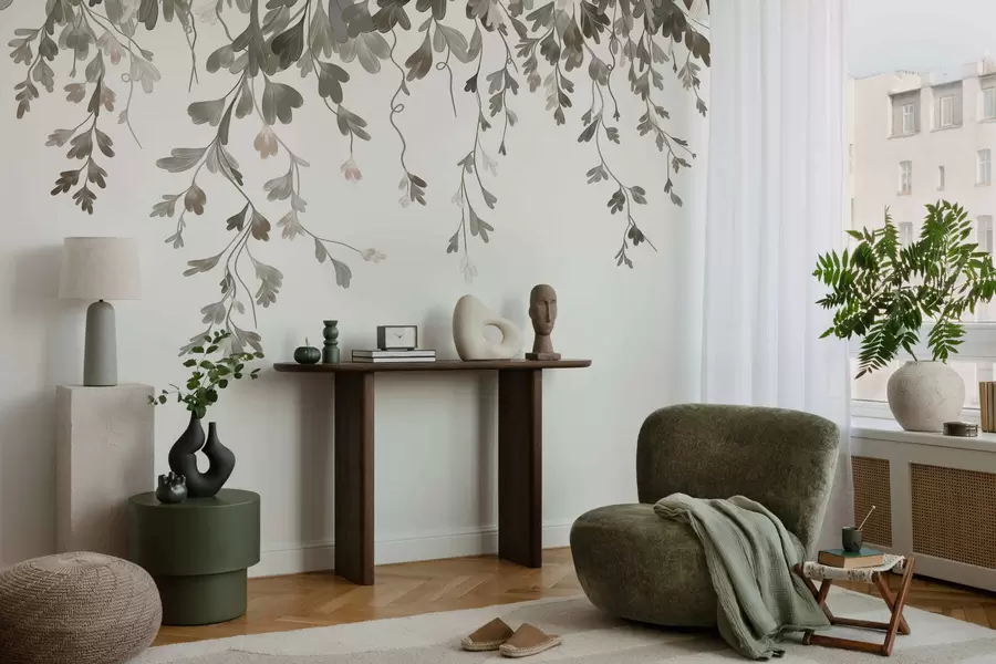 Valokuvatapetti Hienostuneet riippuvat lehdet w05526
