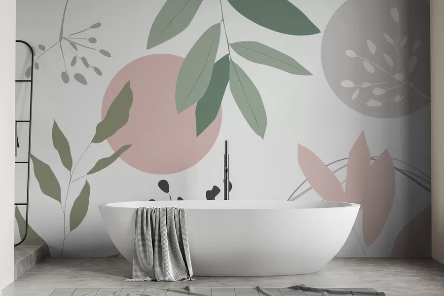 Valokuvatapetti Abstraktio kasvien kanssa w05552