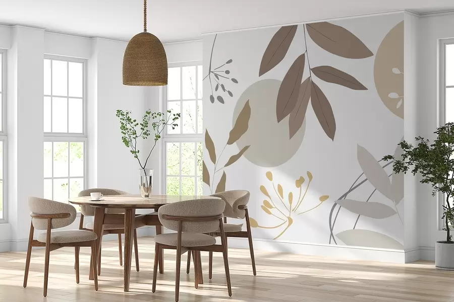 Valokuvatapetti Abstraktio kasvien kanssa w05552v1