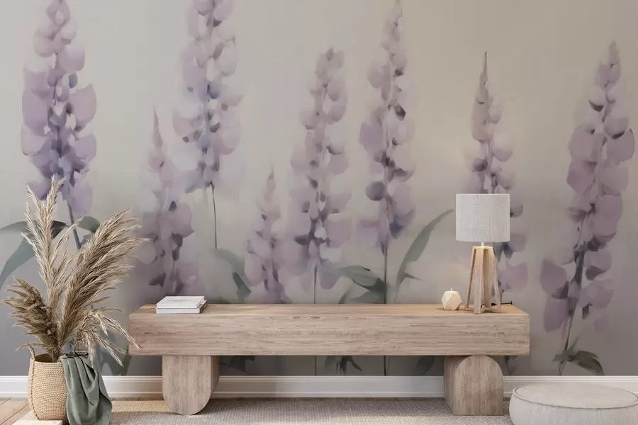 Valokuvatapetti Abstraktit kukat maalauksen jäljitelmä w05661
