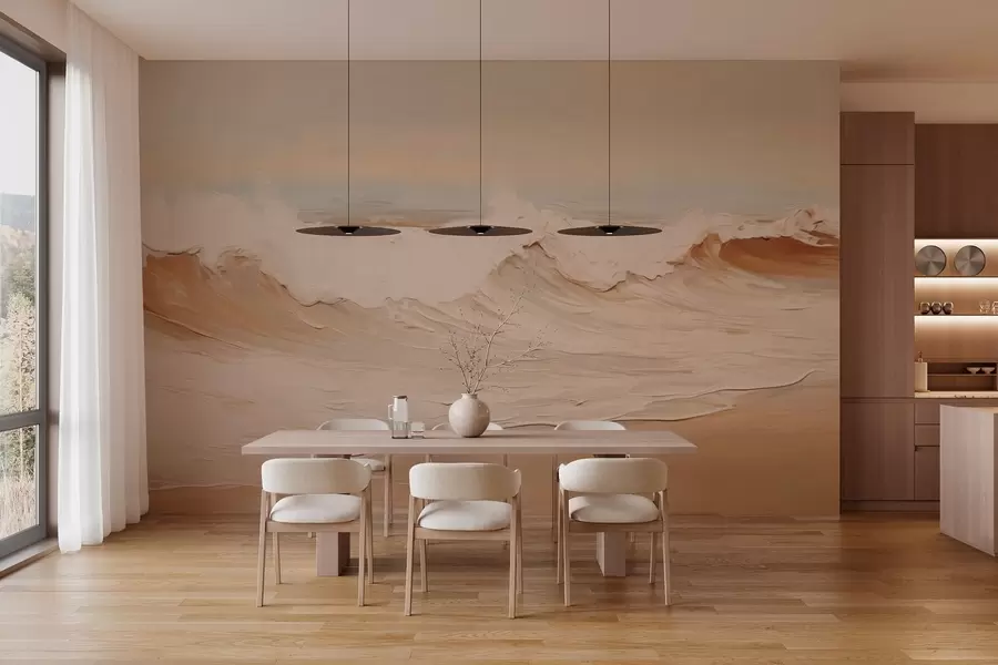 Valokuvatapetti Abstraktit meriaallot pastellisävyissä w05697