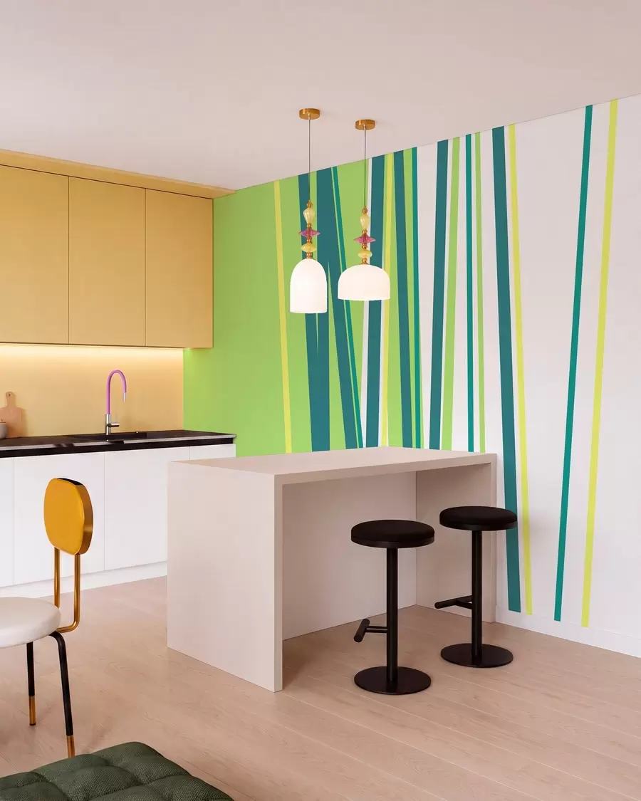 Valokuvatapetti eloisa, abstrakti raita w05749