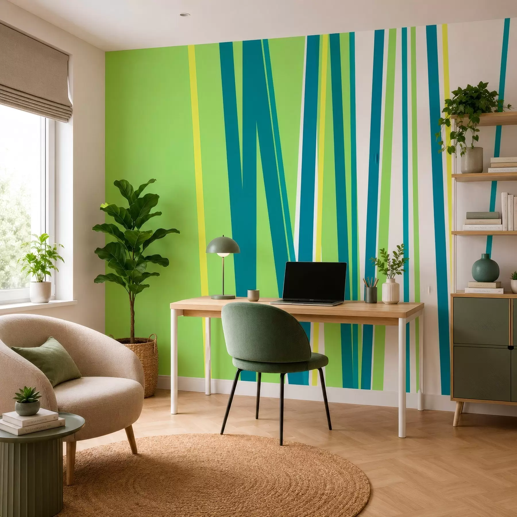 Valokuvatapetti eloisa, abstrakti raita w05749
