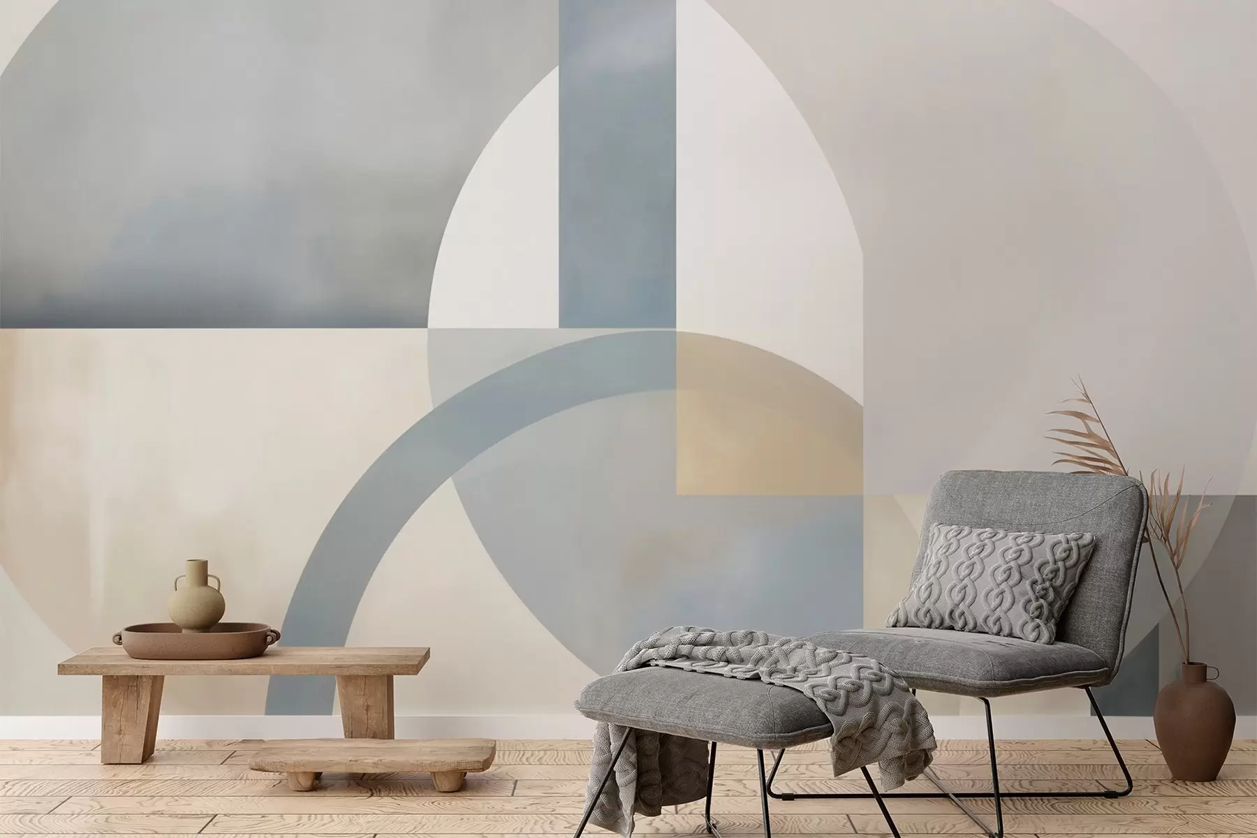 Valokuvatapetti Geometrinen abstraktio, jossa jäljitellään tekstuuria w05778