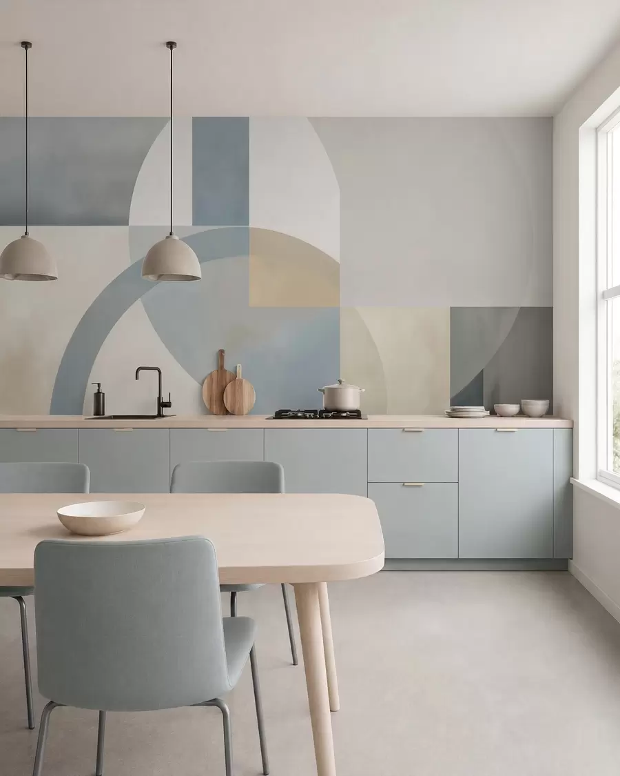 Valokuvatapetti Geometrinen abstraktio, jossa jäljitellään tekstuuria w05778