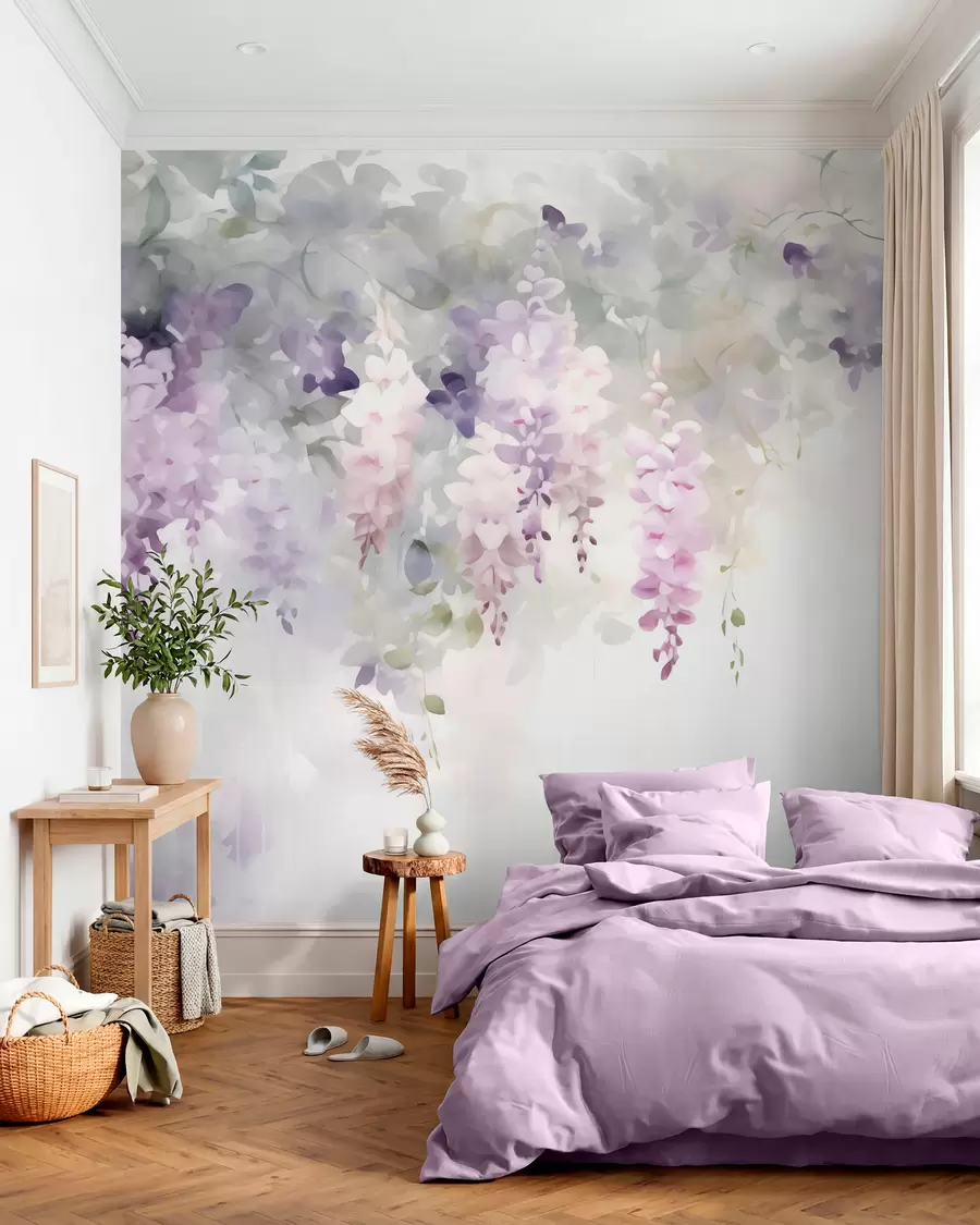 Valokuvatapetti Roikkuvat wisteria-kukat w05795