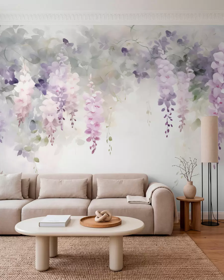 Valokuvatapetti Roikkuvat wisteria-kukat w05795
